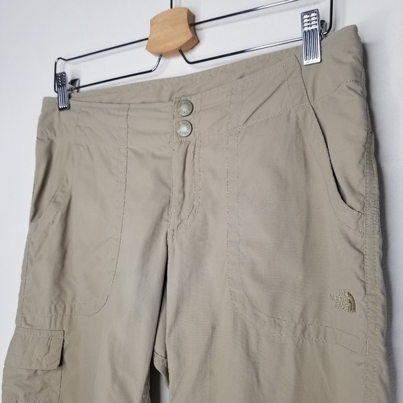 THE NORTH FACE Hiking Low Rise‎ Cargo Pants Nylon Capri Utility Drawstring Waist - Picture 2 of 16